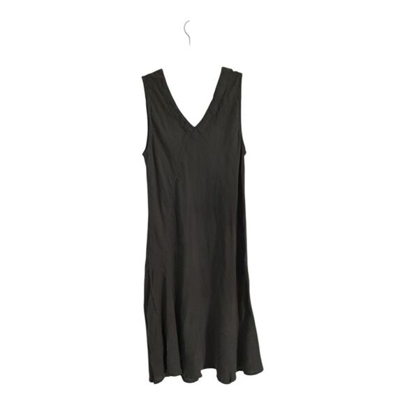 Crown Linen Designs Gray Green Elegant Sleeveless Midi Maxi Dress XL - Picture 3 of 7